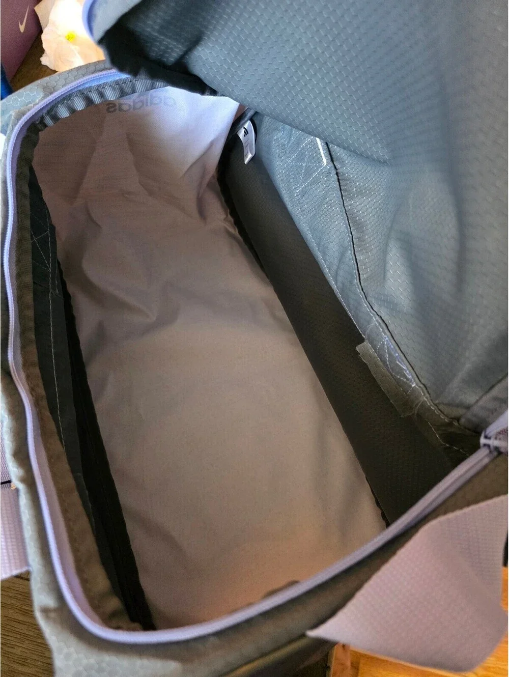 Adidas Diablo Small II Duffel Bag Gray and Lavender